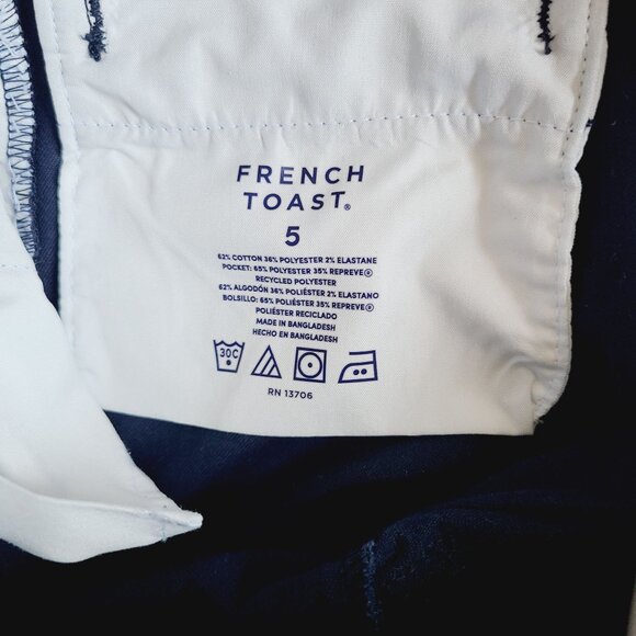 French Toast Kids School Uniform Straight Navy Pants Size 5 Cotton Blend - Picture 6 of 9